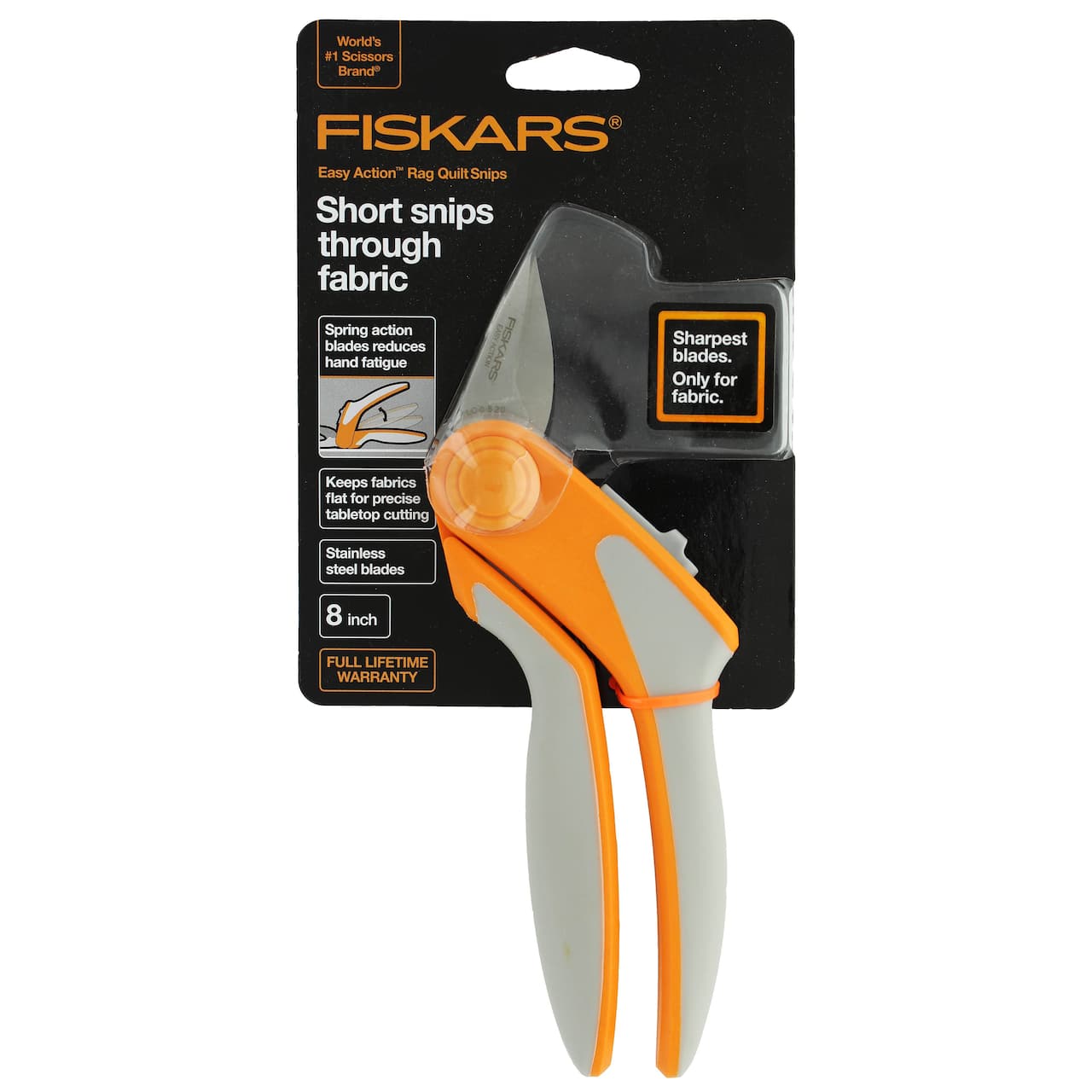 Fiskars 8 Fabric Spring Action Rag Quilt Scissor